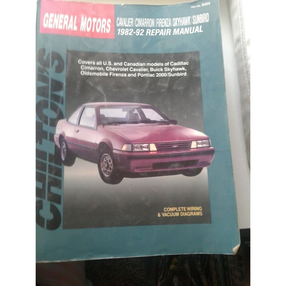 Book 1982 - 1992  Chilton's General Motors Chevy Camaro Repair Manual